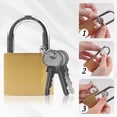 thumbnail image 4 of Padlock 32 mm, 2 Pieces Lock with Key, Small Padlock with Key for Suitcases, Cabinets, Gym Lockers, Lockers, Tool Boxes, 4 of 5