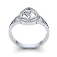 thumbnail image 3 of Natural 0.5ct Round Cut Diamond Ladies Bridal Leaf Engagement Fancy Ring Solid 10K Rose, White or Yellow Gold GH I1-I2, 3 of 3