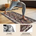 thumbnail image 4 of Brown Geometric and Bear Pattern Hot Yoga Mat Towel Non Slip for Hot Yoga - Quick-Drying Yoga Mat Cover with 4 Corner Pockets with Travel Bag - Hot Yoga Towel Non Slip 70"x26", 4 of 6