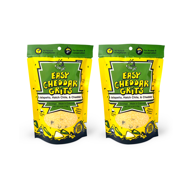 FishSki Provisions Easy Grits with Jalapeño, Hatch Green Chile, Cheddar 2 pack