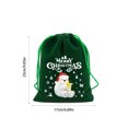 thumbnail image 2 of Bolsas de Regalo de Navidad Bolsa de Terciopelo Verde para Manzanas de Víspera Pacíficas, Bolsas de Regalo Festivas Reutilizables de 9.05x6.69In para Celebraciones Festivas, 2 of 6