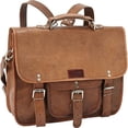 thumbnail image 1 of Sharo B-600 Wide Three-in-One Backpack Brief & Messenger Bag, Brown, 1 of 5