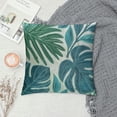 thumbnail image 2 of GOSMITH  Blue Tropical Leaf  Throw Pillow Covers Monstera Palm Leaves Couch Pillowcases Botanical Plant Cushion Case Home Decor for Living Room Bedroom Bed, 2 of 5