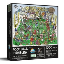 SUNSOUT INC - Football Fumbles - 1000 pc Jigsaw Puzzle by Artist: Jonny Hawkins - Finished Size 20" x 27" - MPN# 80140