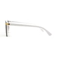 thumbnail image 4 of Kids Child Size Luxe Plastic Semi Rimless Rectangular Racer Sunglasses White Smoke, 4 of 4