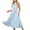 Light Blue, variant on Qiopertar Women's Lace V-Neck Chiffon Dress Sleeveless Pleated Cocktail Party Gown Elegant Evening Formal Night Out Club Dress, Hot Pink M