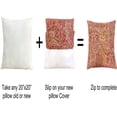 thumbnail image 6 of Home Soft Things Paisley Suede 4 Piece Throw Pillow Cover Set - Pink Lime - 20" x 20", 6 of 6