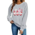 thumbnail image 6 of VKOYWKM Womens Valentines Day Sweatshirt Cute Heart Print Pullover Oversized Long Sleeve Crew Neck Valentine Holiday Sweatshirts, 6 of 7