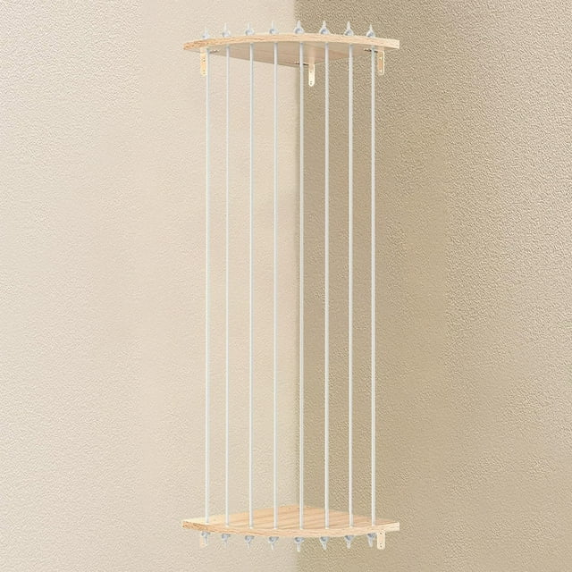 Estante esquinero Ehuebsd de madera para almacenamiento de animales de peluche con luz LED