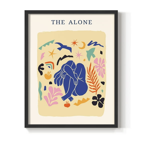 Matisse CDXLIII in Black Solid Wood Framed Print No Nail Hanging