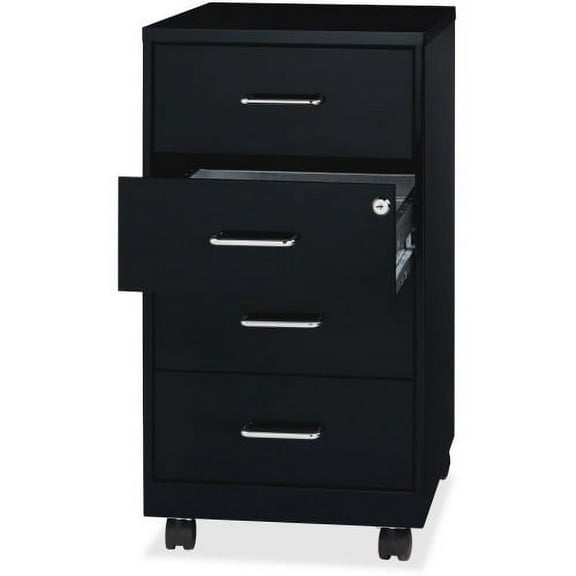 LYS Mobile Storage Black Cabinet