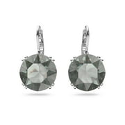 Swarovski Millenia Drop Earrings - Round Cut - Black - Rhodium Plated