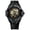 Black leather-black shell-black surface-rose studs, variant on Men's Geometric Skeleton Automatic Mechanical Watch, Luminous, Silicone Strap Sport Wristwatch