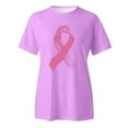 thumbnail image 4 of Women's V Neck Cancer Awareness T Shirt Soft Comfortable Casual Tee For Everyday Wear With Inspirational Ribbon Design, 4 of 4