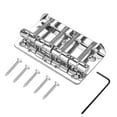 thumbnail image 1 of Puente de Guitarra de 80 mm, Puente Rígido de 4 Cuerdas, Pieza de Cola de Metal, Puente para Bajo Eléctrico, Puente de Carga Superior Fijo de Cola Dura para Guitarra Eléctrica, 1 of 8