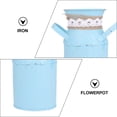 thumbnail image 3 of 2pcs Iron Flower Bucket Country Style Flower Planter Flower Holder Plant Bucket, 3 of 8