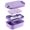 Purple, variant on Bento Box,Leak-Proof Lunch Box Containers for Women & Men,Stackable Lunch Box Containers with Compartments,Plastic Food Storage Container Bento Box,Lunch Containers with Lid for Adults,White