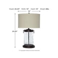thumbnail image 3 of Signature Design by Ashley Casual Tailynn Table Lamp  Clear/Bronze Finish, 3 of 4