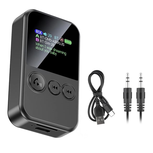 APPLAYERR 300mAh Bluetooth 5.4 Adapter 3-In-1 Function 10H 15H Playtime 10M for Car Stereo TV Computer Headset Audio Connection Equipment