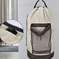 thumbnail image 5 of Mochila Bolsa De Lavandería, Mochila De Lavandería Con Correas Para Los Hombros Y Bolsillo De Malla Mochila De Nylon Duradera Bolsa Para Cesto De Ropa Con Cierre De Cordón Para Coll, 5 of 5