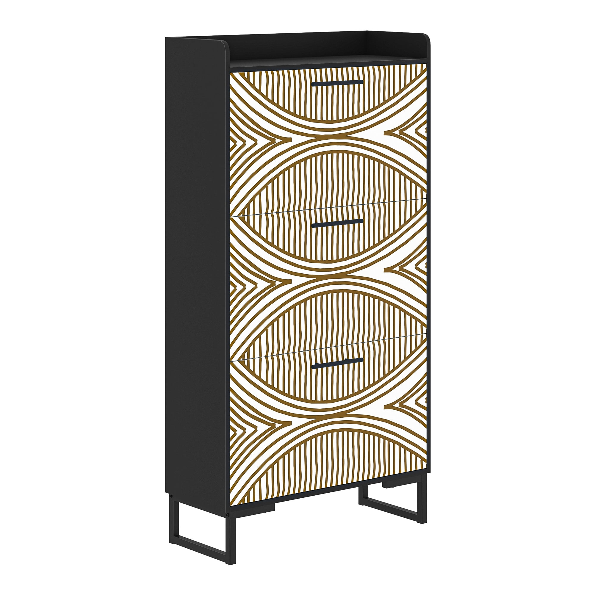 YYAo Entryway Shoe Cabinet, Shoes Storage Organizer Narrow Shoe Storage Rack with Flip Doors, Tipping Bucket Shoe Cabinet for Closet, Living Room, Black YYAo Entryway Shoe Cabinet, Shoes Storage Organizer Narrow Shoe Storage Rack with Flip Doors, Tipping Bucket Shoe Cabinet for Closet, Living Room, Black