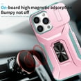 thumbnail image 6 of Allytech Shockproof Back Case for Apple iPhone 14 Pro Max, Military Grade Protective With Ring Holder Stand Compatible with Car Mount Anti-slip Hybrid Rugged Bumper Phone Cover for Men Boys -Rosegold, 6 of 8