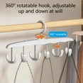 thumbnail image 3 of Easy Assembly Rotating Hook Waved Structure Clothes Organizers for Tight Space, 3 of 13