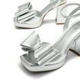 thumbnail image 5 of DREAM PAIRS Women’s Platform Chunky Heels – Bowknot Accent Square Toe Dress Sandals for Weddings, Bridal, and Parties, 5 of 5