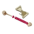 thumbnail image 1 of 2 Pcs Accessoires de Planche d'Activités en Bois DIY Jouet de Développement Filles Garçons Champagner B et Perles Rouges, 1 of 10