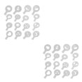 thumbnail image 1 of Ounissouiy Pack of 16 Coffee Printing Model Plastic Sugar Powdered Flower Foam Molds Cafe Accessories Stencils Biscuit Cupcake Spray Type2 NO2, 1 of 6