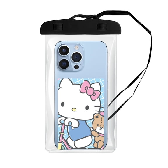 Hello Kitty Waterproof Phone Pouch, Waterproof Phone Case for iPhone 16 15 14 13 Pro Max, Phone Dry Bag Beach Cruise Essentials