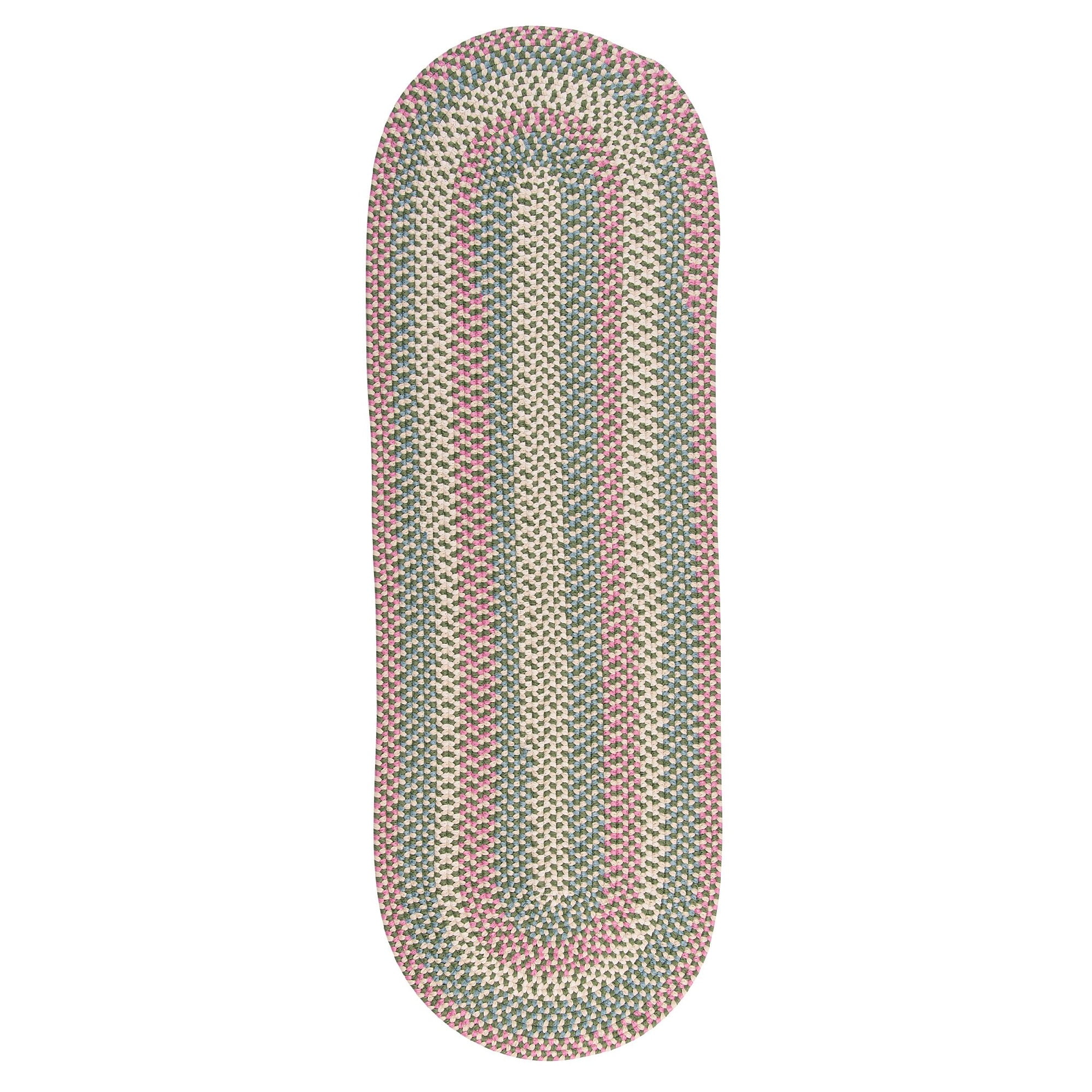 2' x 10' Reversible Handcrafted Oval Braided Runner Rug