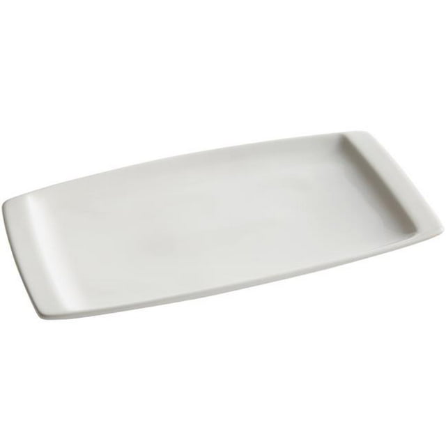 Tuxton AMU-556 7.5 in. Pearl White Rectangular Plate