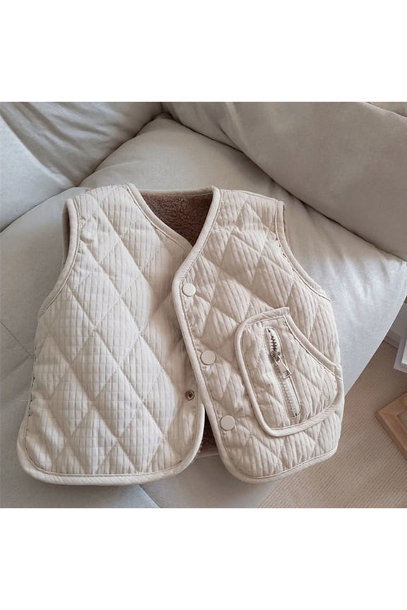 Soft Vest for Kids Warm Winter Padded Sleeveless Jacket Cozy Outdoor Play Wear Windproof Lightweight Design