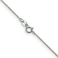 thumbnail image 4 of 14K White Gold Cable Chain Styles Necklace 14 inch .75 mm with Spring Ring Clasp Pendant 0.75, 4 of 5
