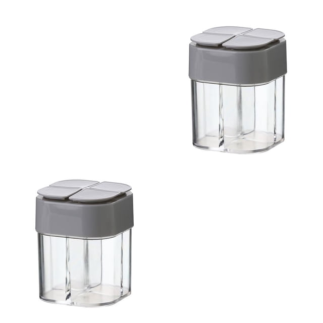 Wosthever Frascos de especias magnéticos, coctelera de pimienta de cocina, 4 rejillas, herramientas para hierbas y especias de Picnic, estante, Type1 NO1