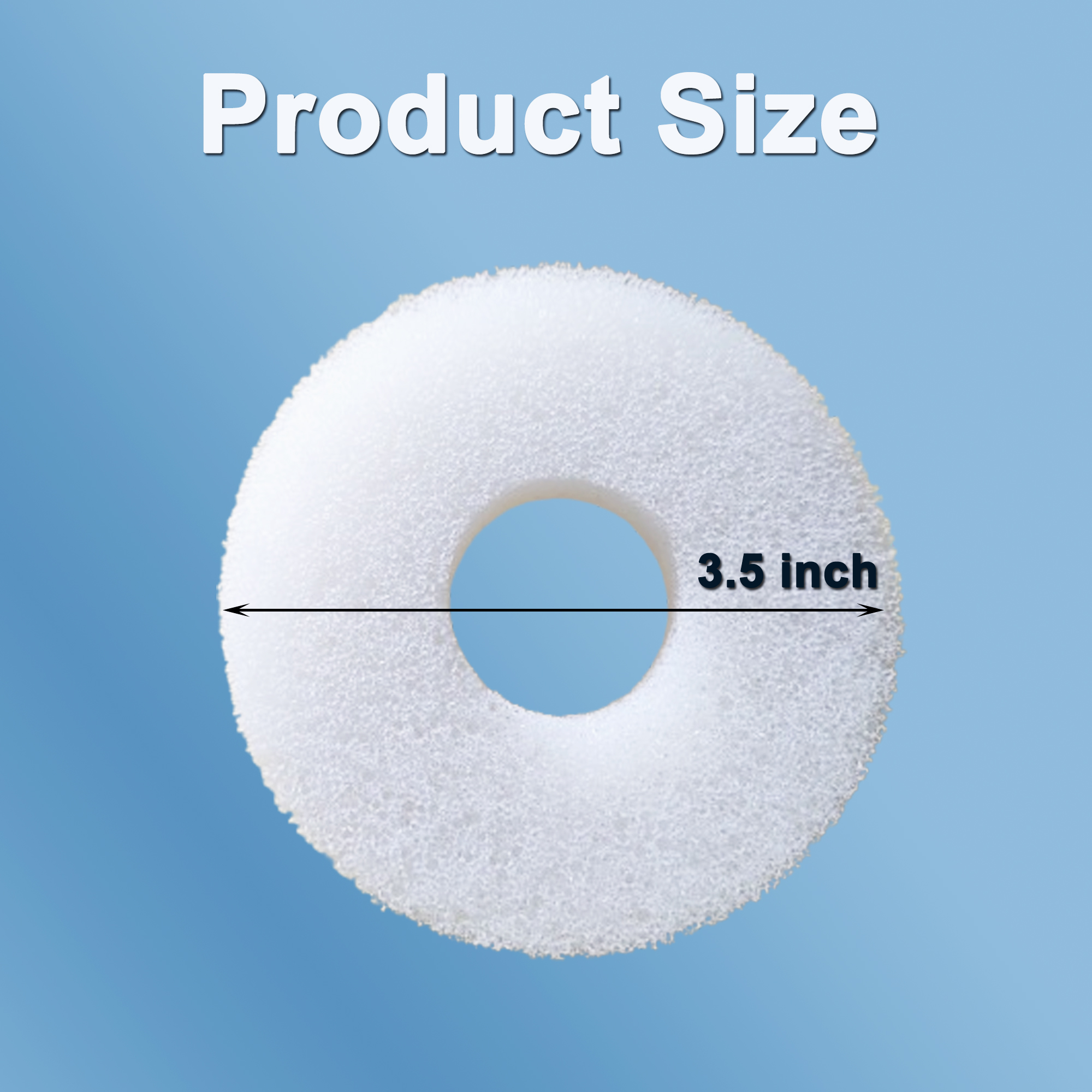 Qzbhct 8 Pcs Round Foam Filter Pads 8 Pcs Black Rings for Aquarium Bio Sponge Replacement Service Kit