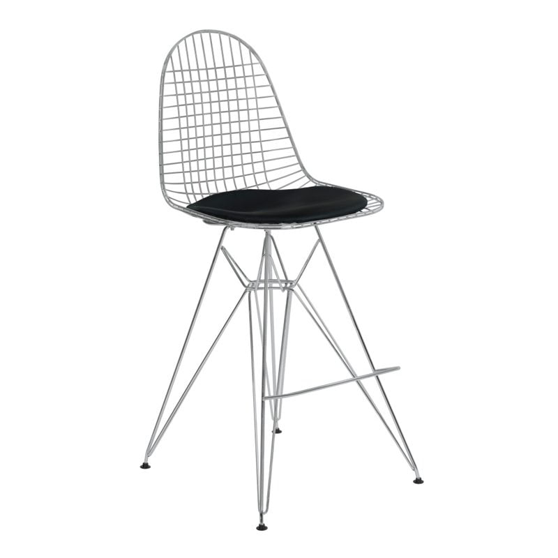 Armen Living Aquila Wire Barstool In, Black Wire Bar Stools With Backs