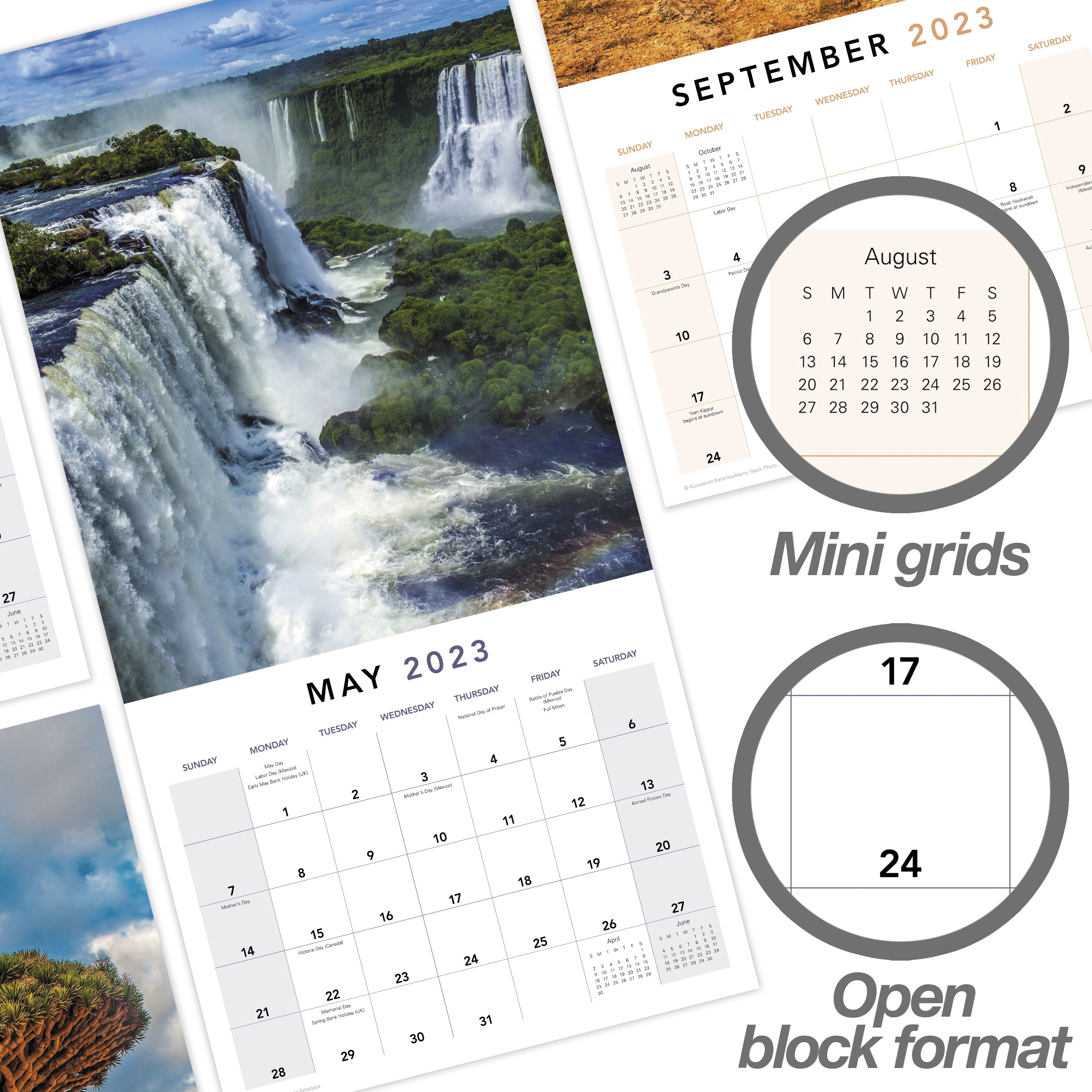 2023 Wall Calendar, Mother Nature, 12" x 12" by Mead (WMET091023)