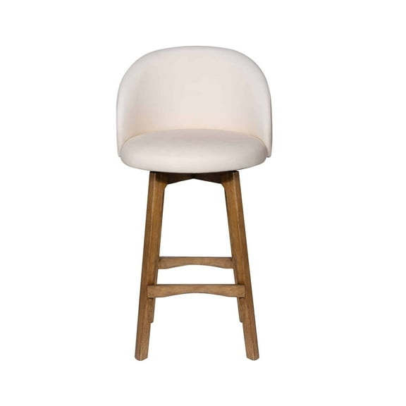 Boraam Garet Swivel Bar Stool in Rustic Natural Finish