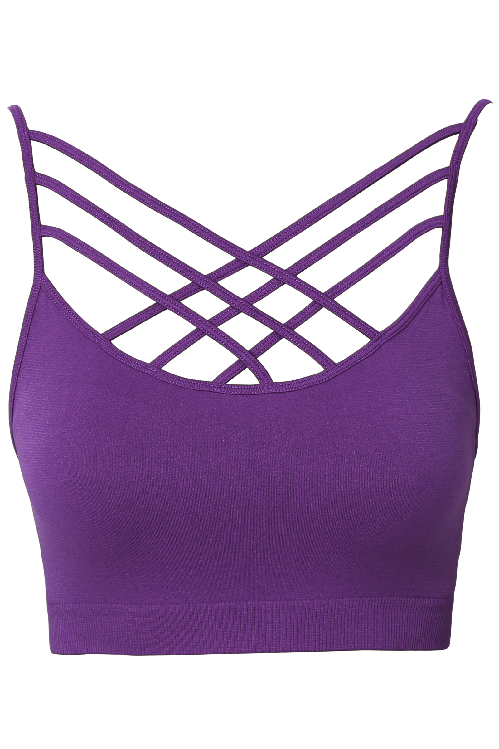 purple bralette crop top