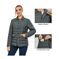 thumbnail image 2 of Little Donkey Andy Women's Warm Windproof Puffer Jacket Lightweight Breathable Jacket Winter Long-Sleeve Insulated Coat Grey XS, 2 of 7