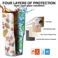 thumbnail image 7 of 30oz Its Fall Yall Leaves Pattern Tumblers Stainless Steel Tumbler with Lid and Straw,Vacuum Insulated Double Wall Travel Tumbler Cups Mug with Cleaning Brush for Coffee,Tea, 7 of 7
