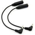 thumbnail image 1 of wonima11 Haiker 2pcs Headphone Converter Adapter Gold Plated 2.5mm Male Right Angle to 3.5mm Female Socket Jack Stereo Audio Cable Black, 1 of 1