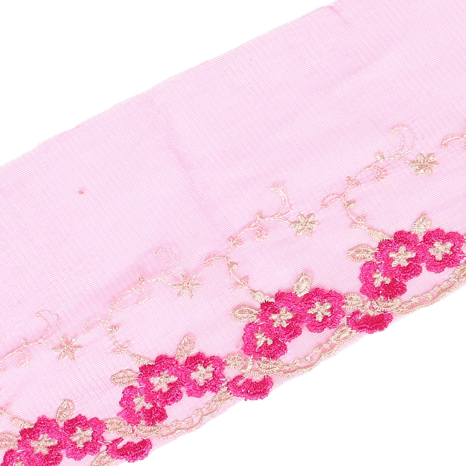OUNONA Rosy Polyester Lace Appliques Embellishment for Clothes Accessories