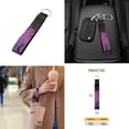 thumbnail image 4 of FOR U DESIGNS Bat Branch Purple Pattern 10 Pcs Car Seat Cover Comfortable Steering Wheel Cover Front Rear Seat Covers Vehicle Garbage Can Air Vent Pouch Coaster Keychain Universal Fit for SUV Truck, 4 of 7