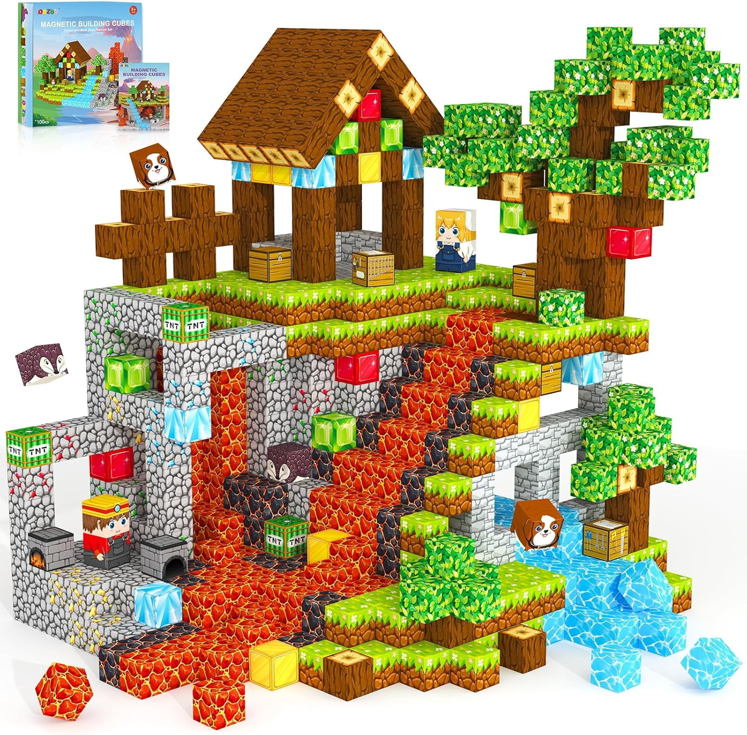 Magnetic Blocks, Magnetic Tiles Building Blocks, Sensory STEM Toys for adult Easter Birthday Gifts Travel Outdoor aldult Games (0.8IN/2CM)