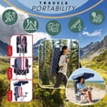 thumbnail image 2 of 2-Pack Portable Folding Camping Chairs with Canopy Shade, Beach Chair for Adults, Durable Weather Resistant 600D Oxford Cloth, Camping Chair with Canopy for Outdoors, 2 of 5