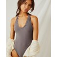 thumbnail image 1 of Free People Body Côtelé à Cadran Rapide, Sable Noir (S), 1 of 2