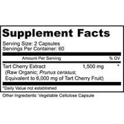 Purely Beneficial Tart Cherry 6000 mg - Montmorency Cherry, Extra Strength, Raw, Non-GMO, 120 Capsules(Vegetarian)